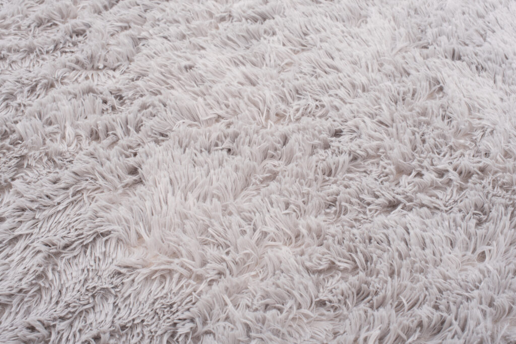 Tapis Silk Gris Clair Antidérapant Shaggy