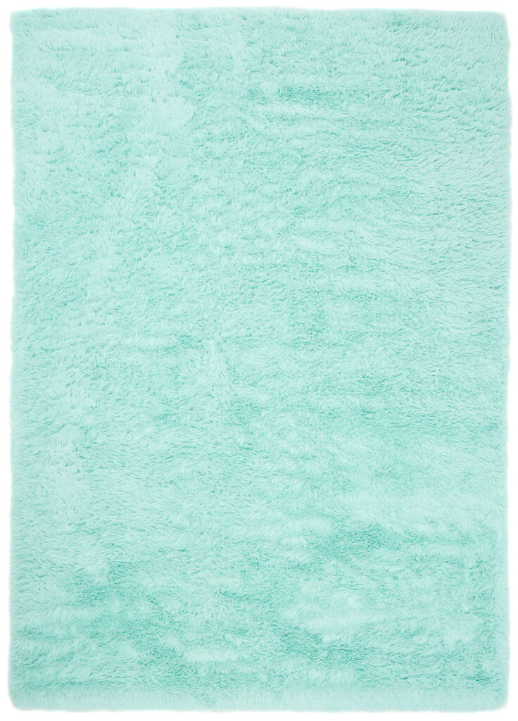 Tapis Silk Menthe Antidérapant Shaggy