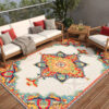 Tapis Extérieur Patio Multicolore Vintage