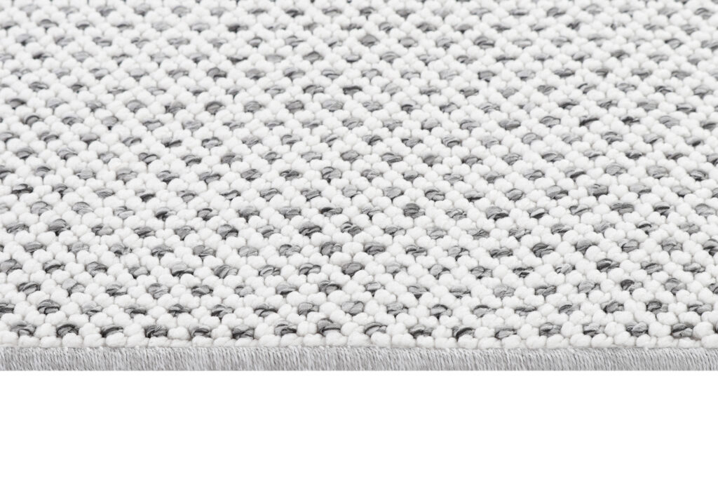 Tapis Agra Gris Moderne à Franges