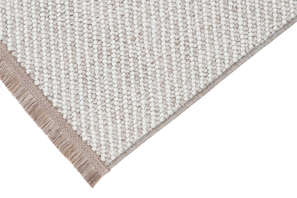 Tapis Agra Beige Moderne à Franges