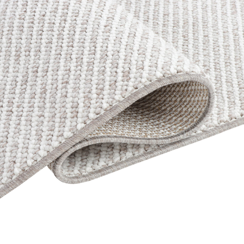 Tapis Agra Beige Moderne à Franges