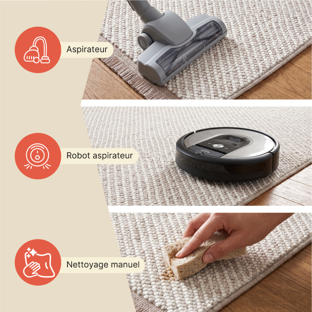 Tapis Agra Beige Moderne à Franges