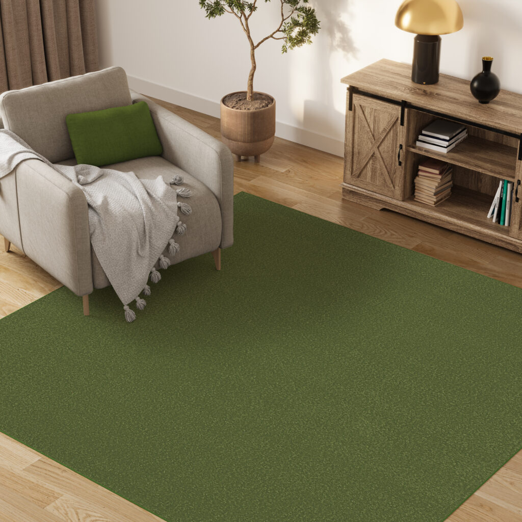 Tapis Mono Carré Intérieur Extérieur Vert
