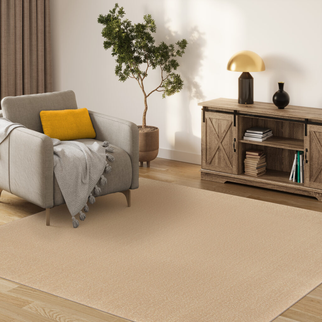 Tapis Mono Carré Intérieur Extérieur Beige