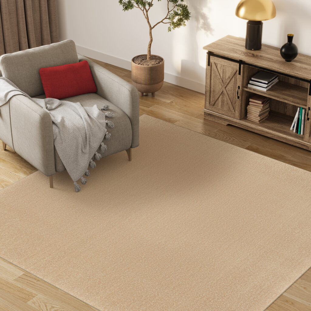 Tapis Mono Carré Intérieur Extérieur Beige