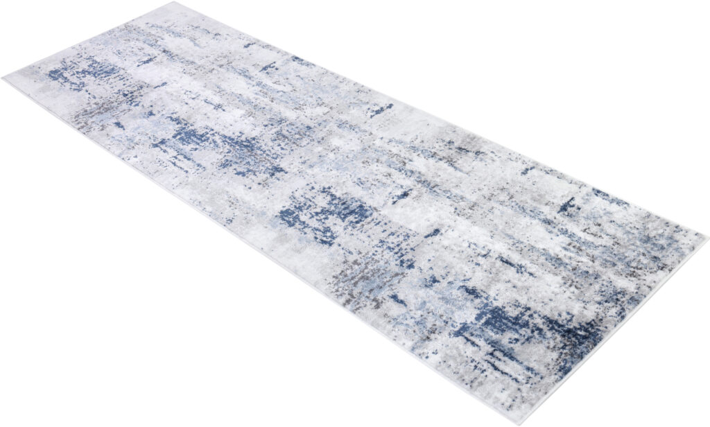 Tapis de Passage Sky Gris Bleu Abstrait Flou