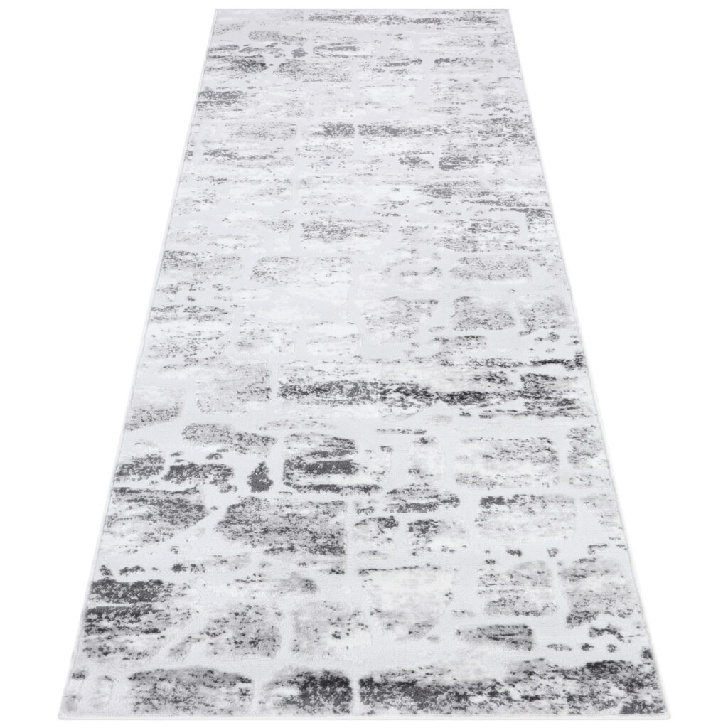 Tapis de Passage Sky Gris Beige Abstrait Flou
