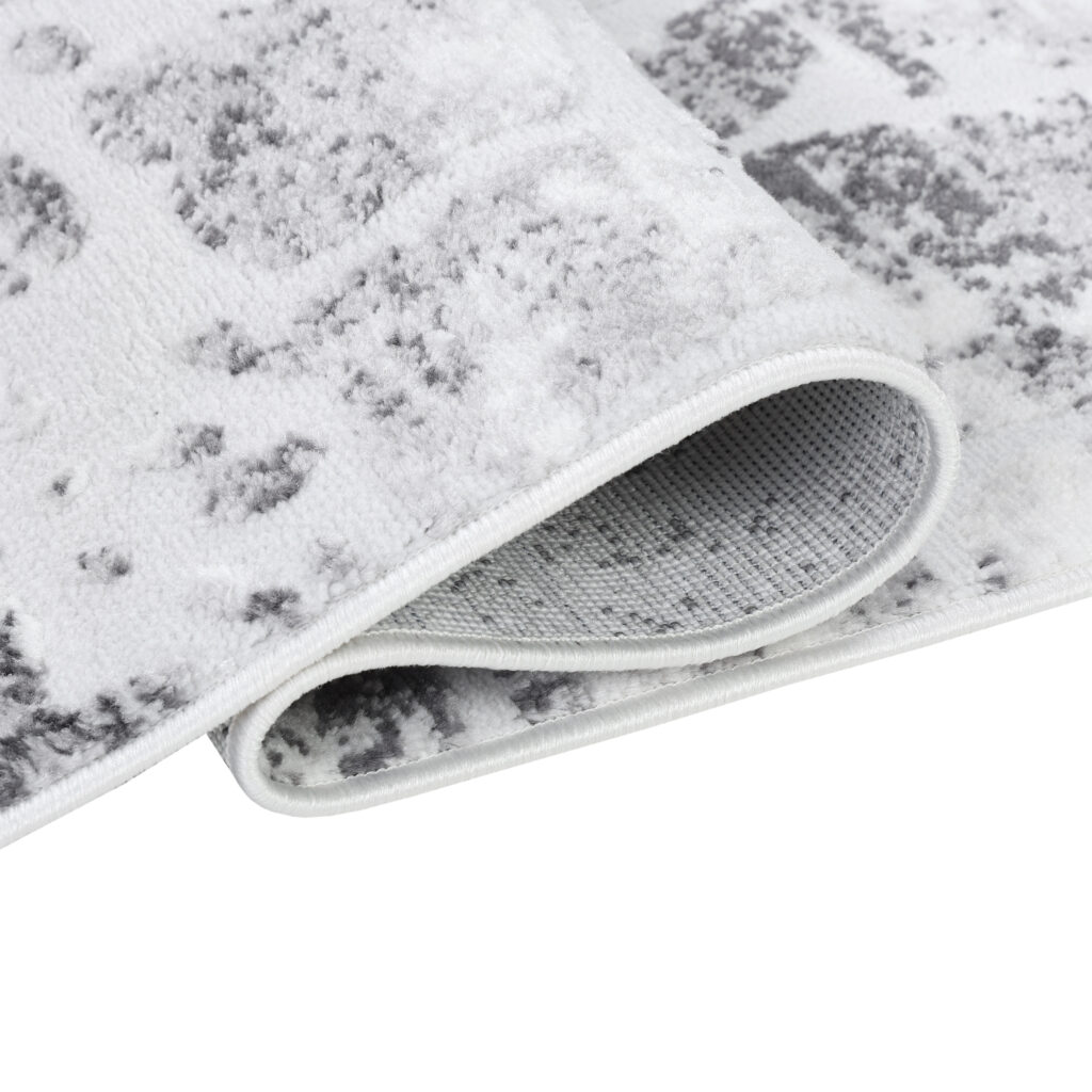 Tapis de Passage Sky Gris Beige Abstrait Flou