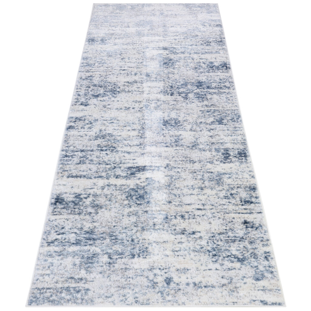 Tapis De Passage Sky Bleu Crème Abstrait Flou
