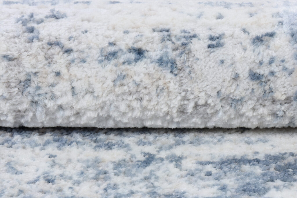 Tapis De Passage Sky Bleu Crème Abstrait Flou