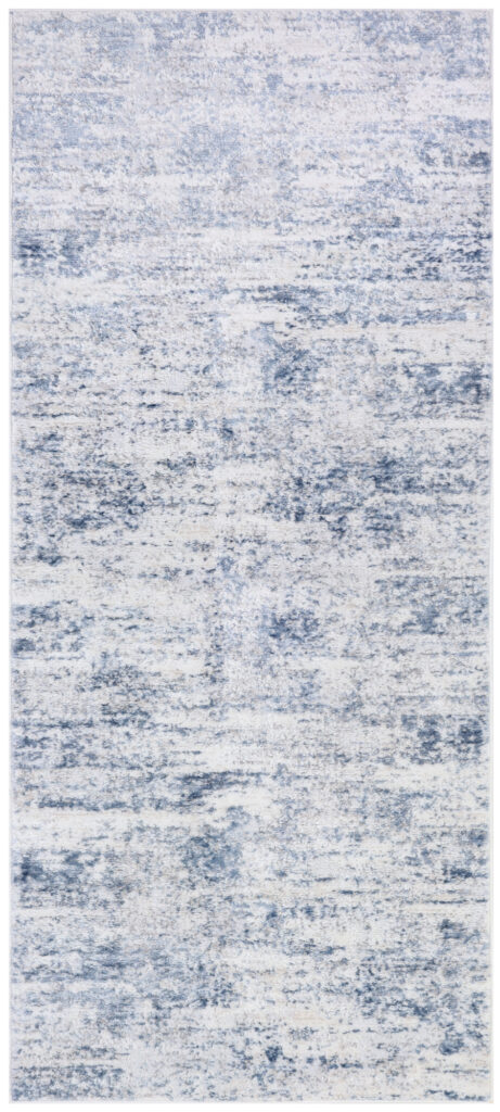 Tapis De Passage Sky Bleu Crème Abstrait Flou