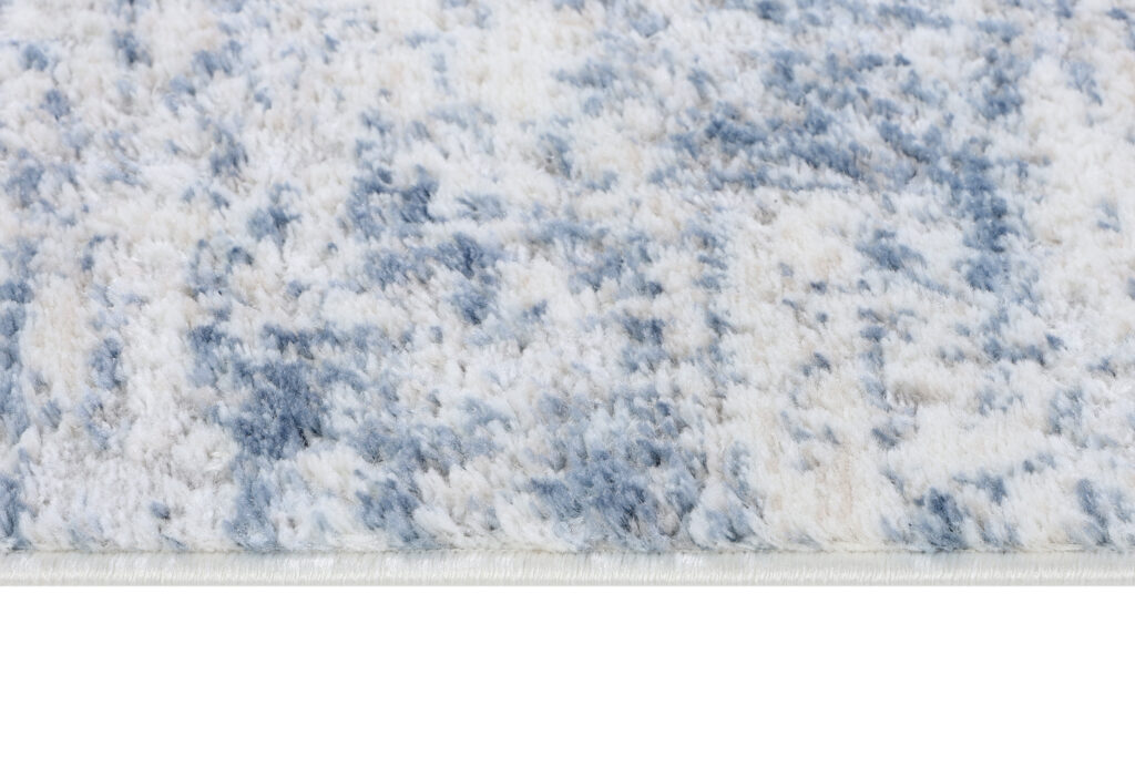 Tapis De Passage Sky Bleu Crème Abstrait Flou