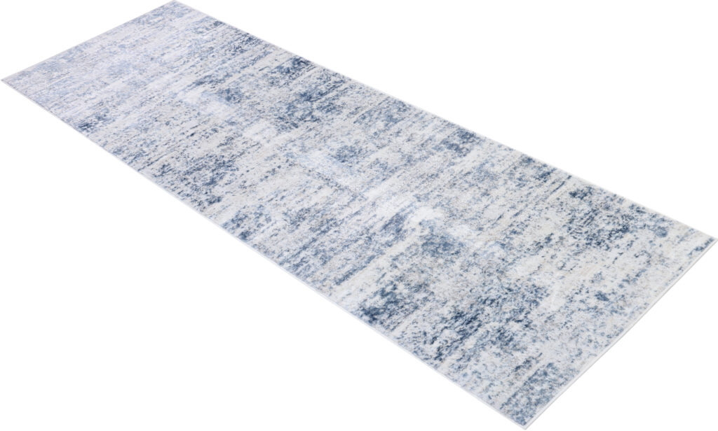 Tapis De Passage Sky Bleu Crème Abstrait Flou
