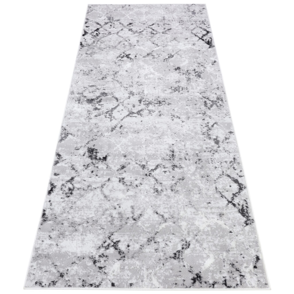 Tapis De Passage Sky Gris Géométrique Diamants