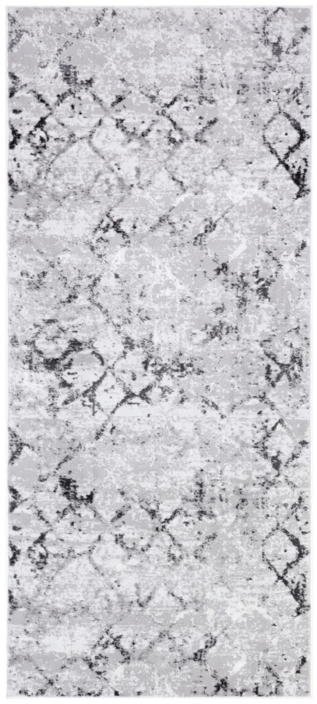 Tapis De Passage Sky Gris Géométrique Diamants