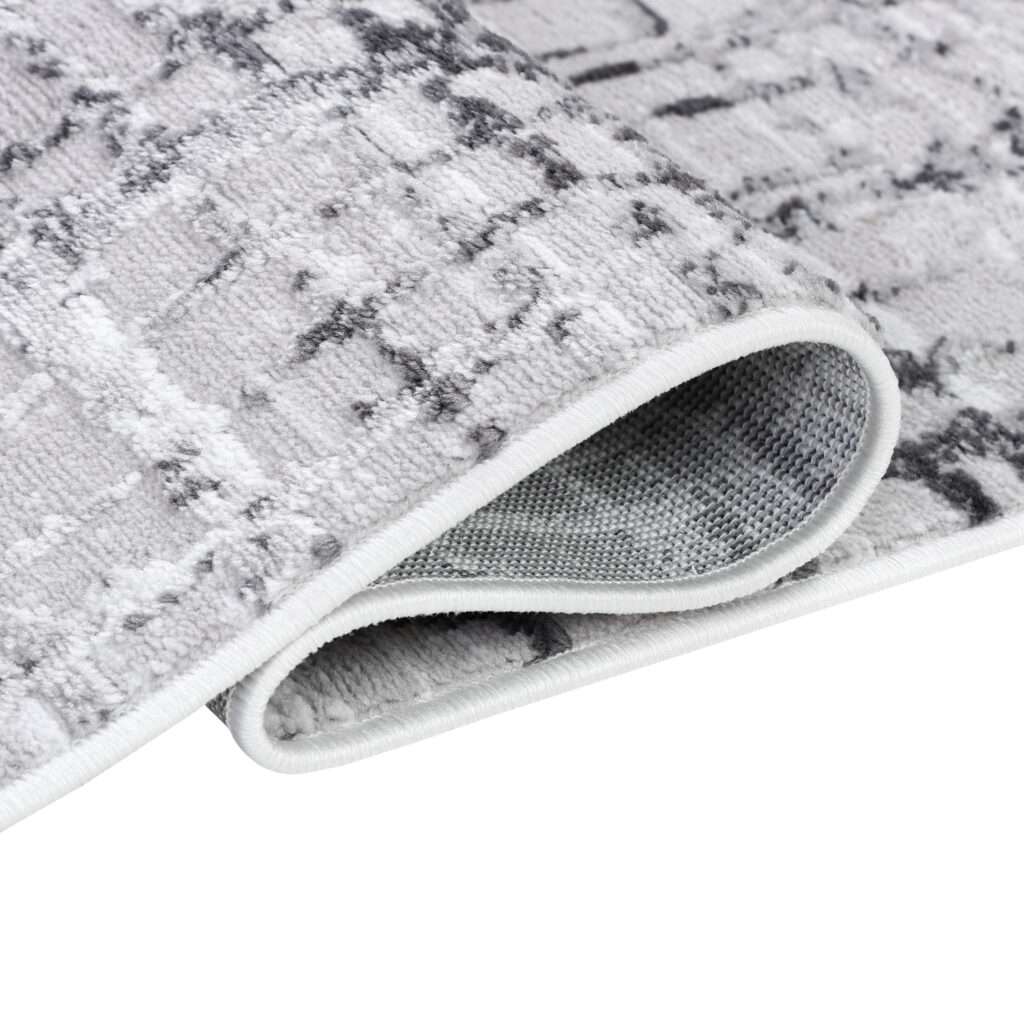 Tapis De Passage Sky Gris Moderne Carreaux