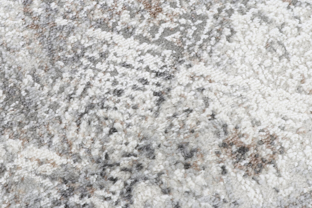 Tapis de Couloir Valley Gris Beige Géométrique Carré