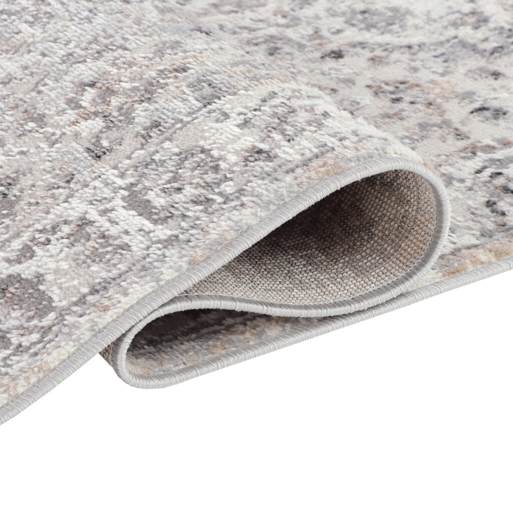 Tapis de Couloir Valley Gris Foncé Vintage Bordure