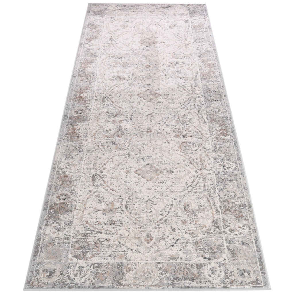 Tapis de Couloir Valley Gris Ornamental Vintage