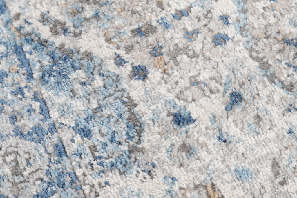 Tapis de Couloir Valley Gris Bleu Ornamental Vintage