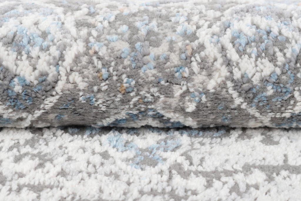 Tapis de Couloir Valley Gris Bleu Vintage Floral