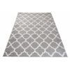 Tapis Firet Moderne Marocain Treillis Gris Blanc Fin
