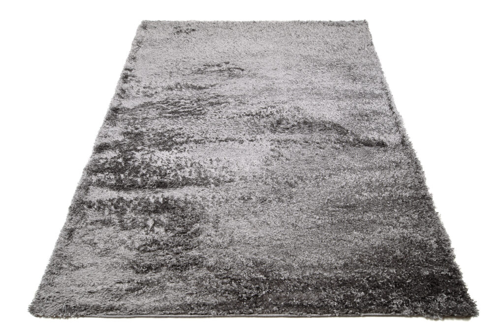 Tapis Evra Shaggy Gris Unicolore Moelleux