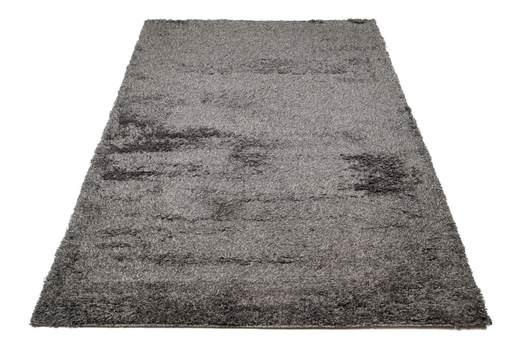 Tapis Evra Shaggy Gris Foncé Unicolore Moelleux
