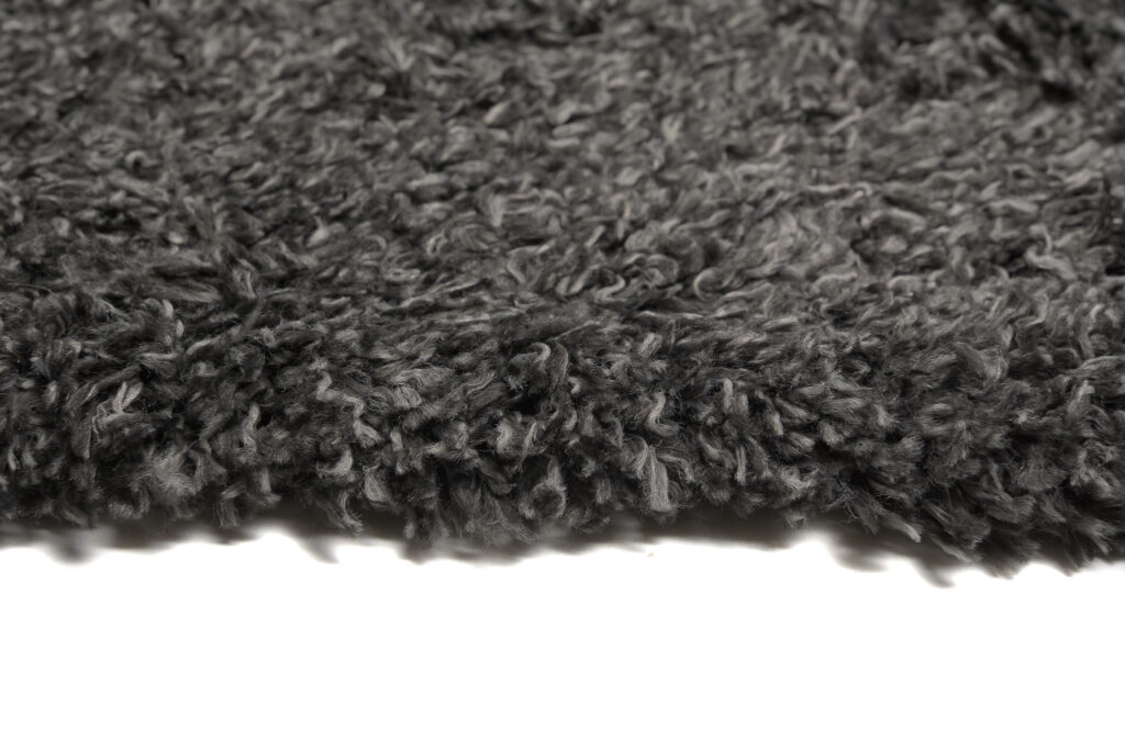 Tapis Evra Shaggy Gris Foncé Unicolore Moelleux