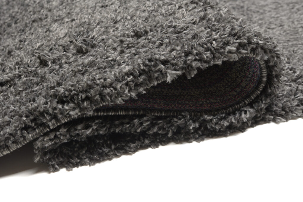 Tapis Evra Shaggy Gris Foncé Unicolore Moelleux