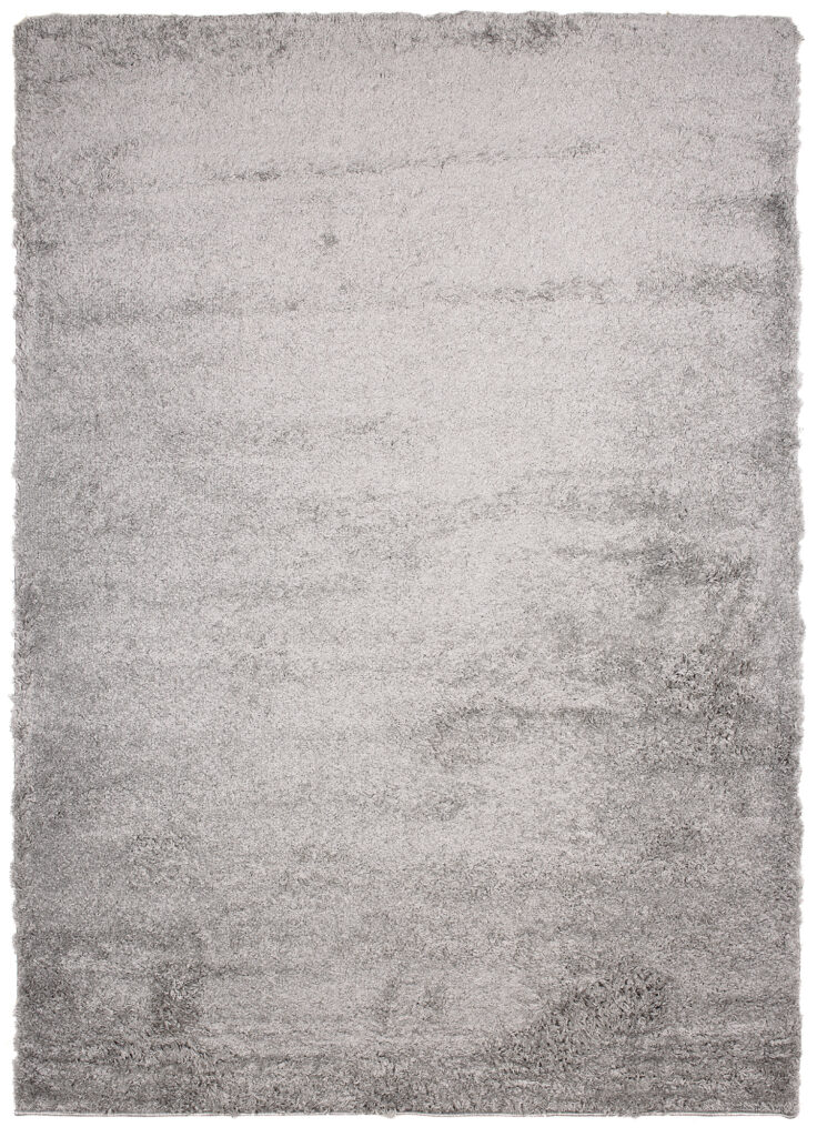 Tapis Evra Shaggy Gris Clair Unicolore Moelleux