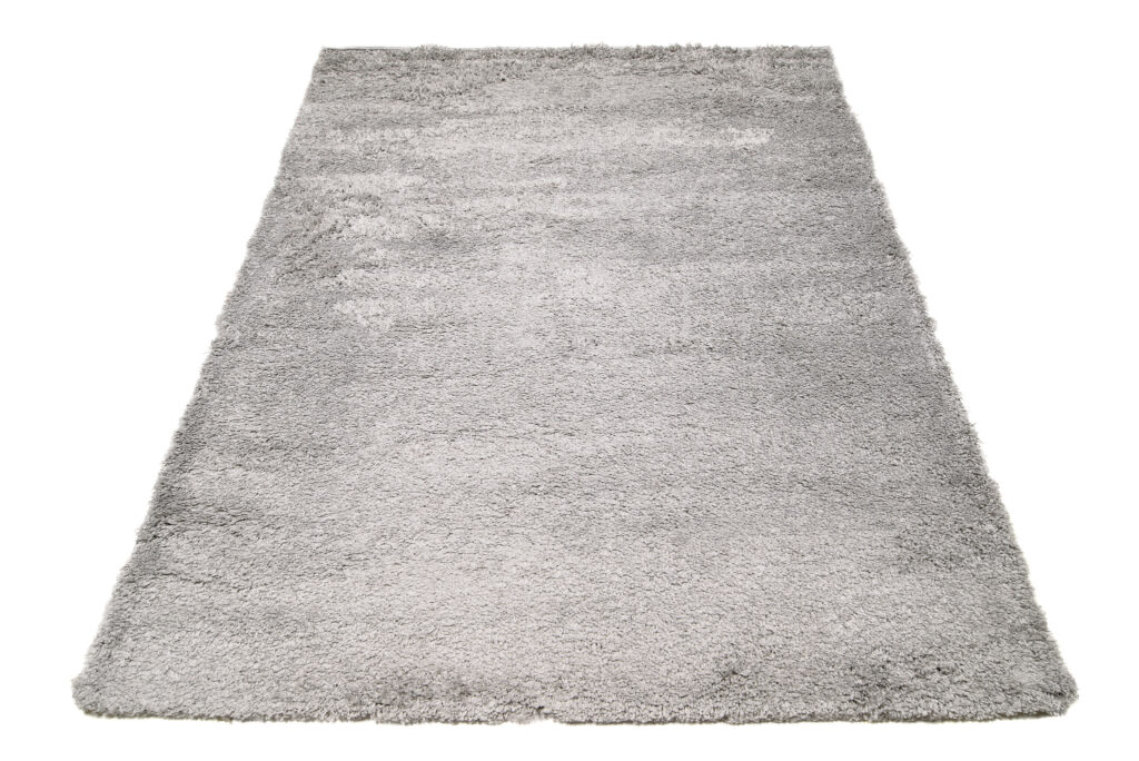 Tapis Evra Shaggy Gris Clair Unicolore Moelleux