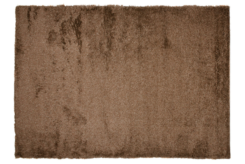 Tapis Evra Shaggy Marron Unicolore Moelleux