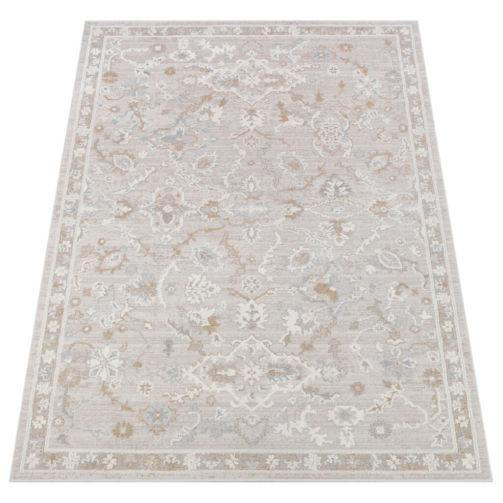 Tapis Trend Beige Gris Floral