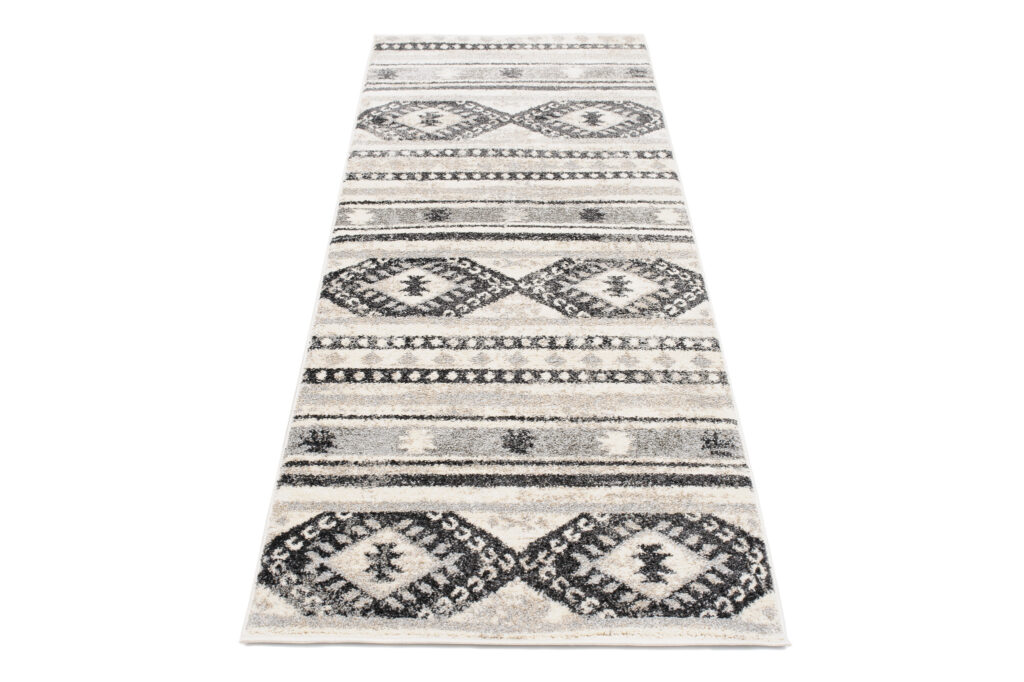 Tapis de Passage Ethno Ethnique Graphite Crème Doux