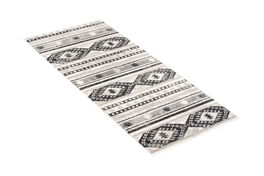 Tapis de Passage Ethno Ethnique Graphite Crème Doux