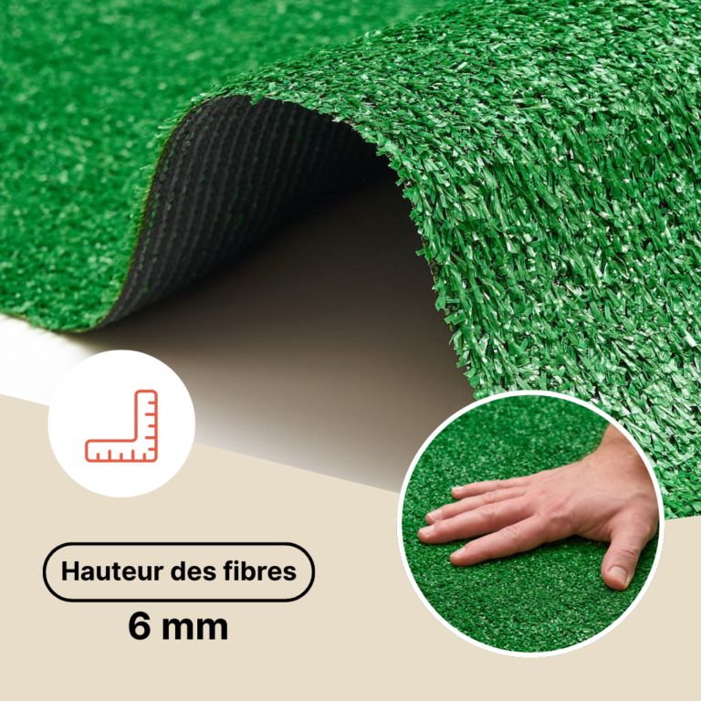 Gazon Synthétique Taifo Vert 6mm