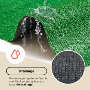 Gazon Synthétique Taifo Vert 6mm