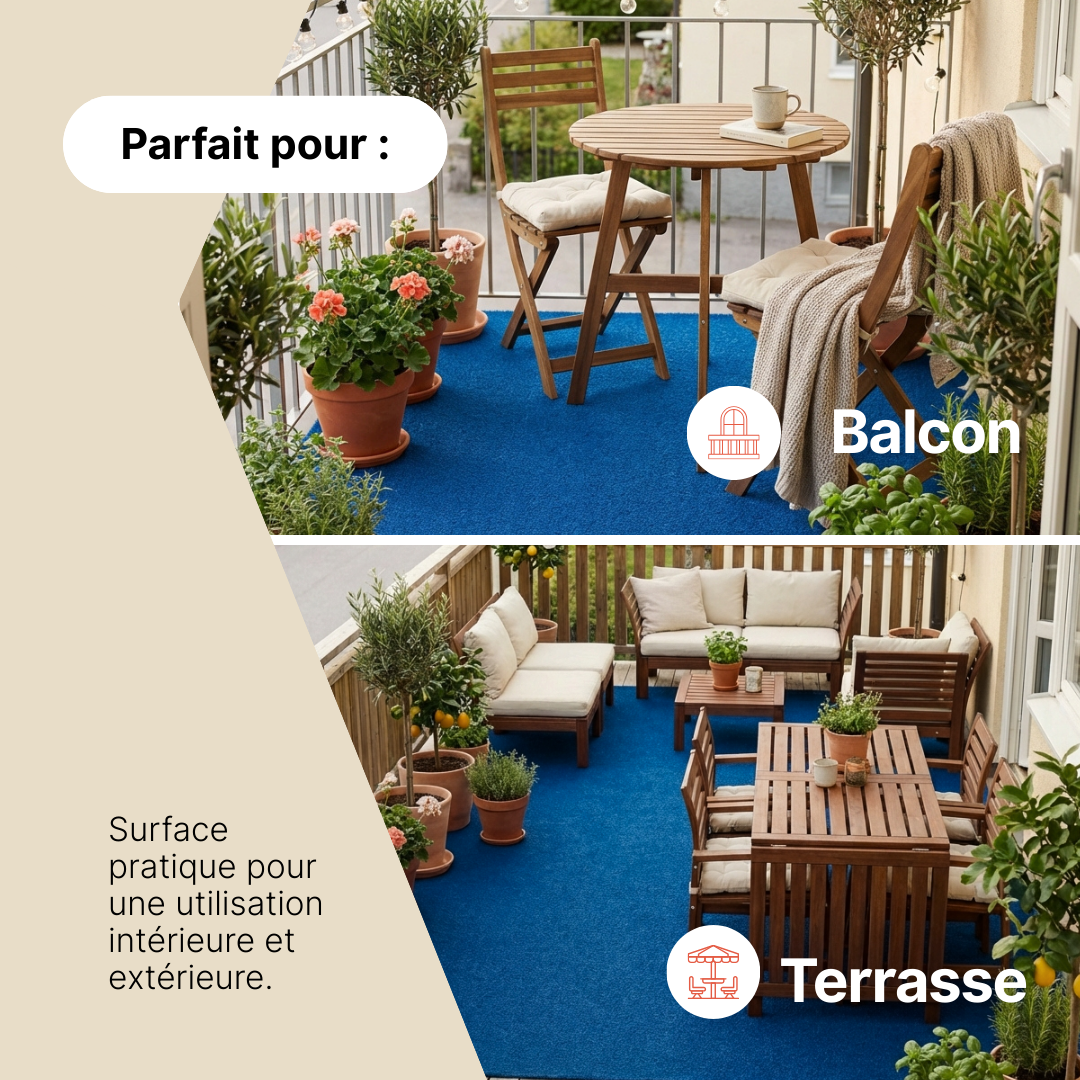 Gazon Synthétique Garden Bleu 7mm