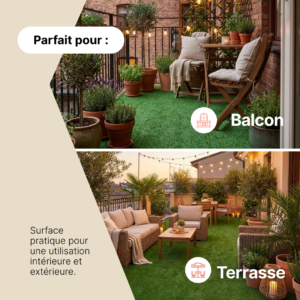 Gazon Synthétique Taifo Vert 6mm