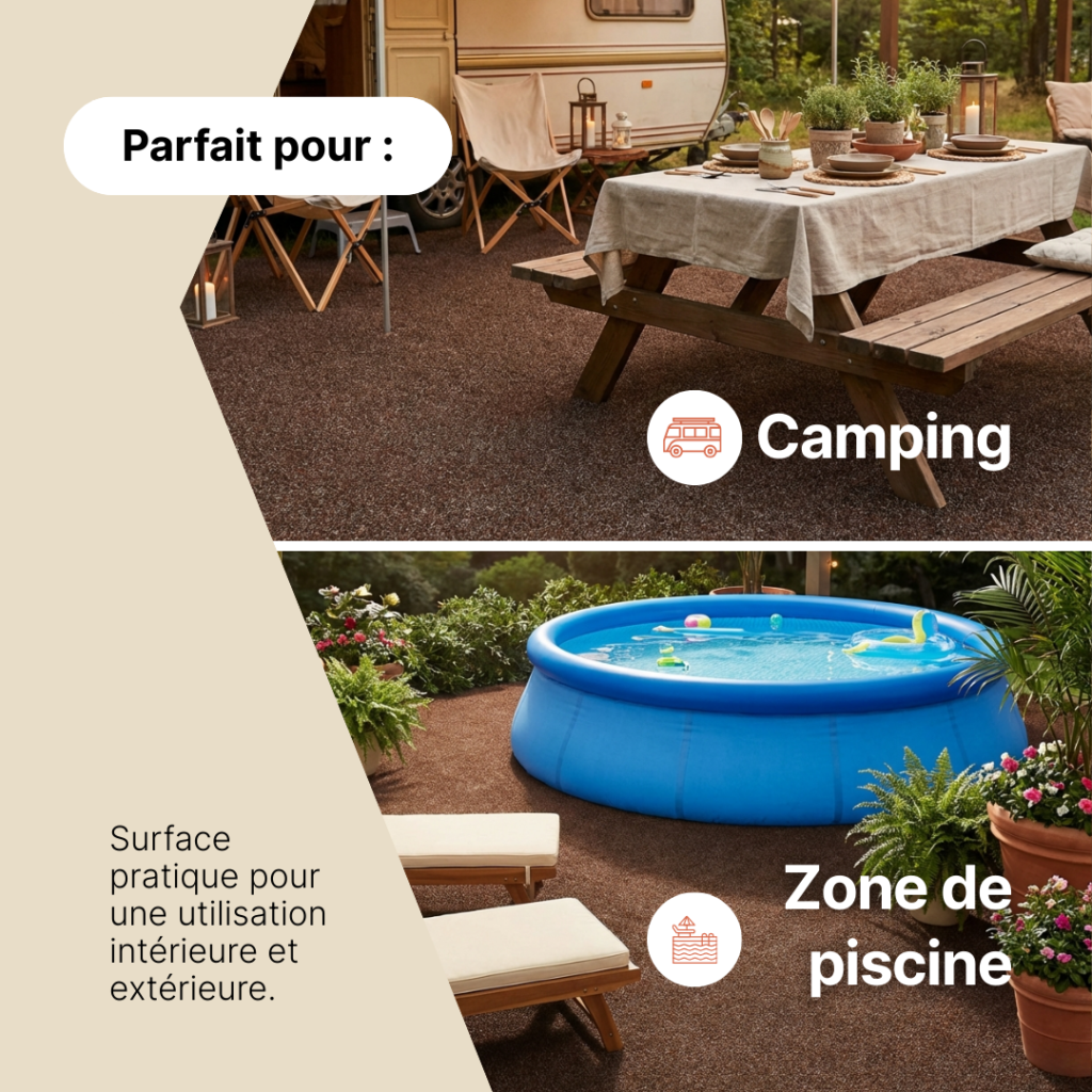 Gazon Synthétique Garden Marron 7mm