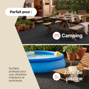 Gazon Artificielle Garden Anthracite 7mm