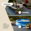 Gazon Synthétique Garden Gris 7mm