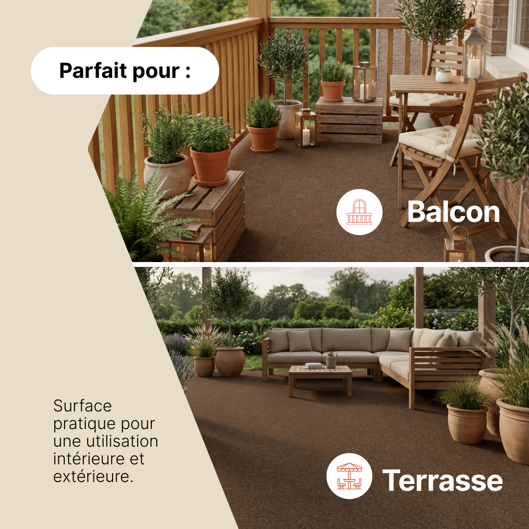 Gazon Synthétique Pemba Marron 4mm