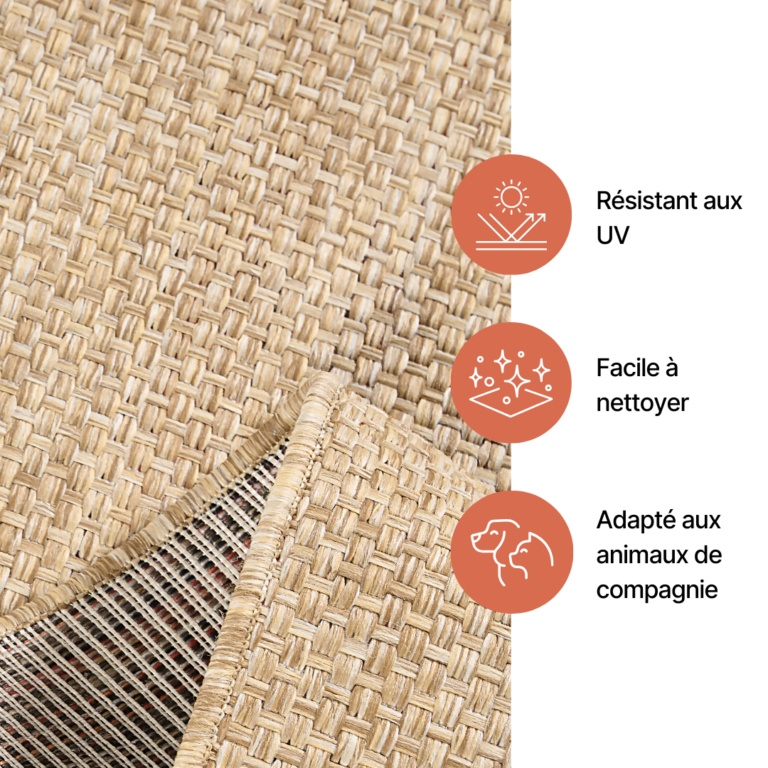 Tapis d'extérieur Yucana Marron Beige Cadre