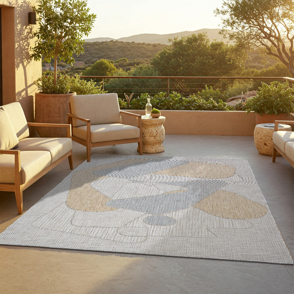 Tapis d'extérieur Yucana Gris Abstrait