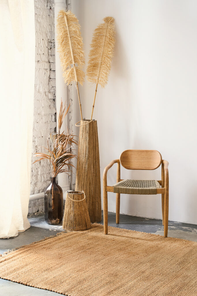 Tapis en Jute Naturel avec Franges