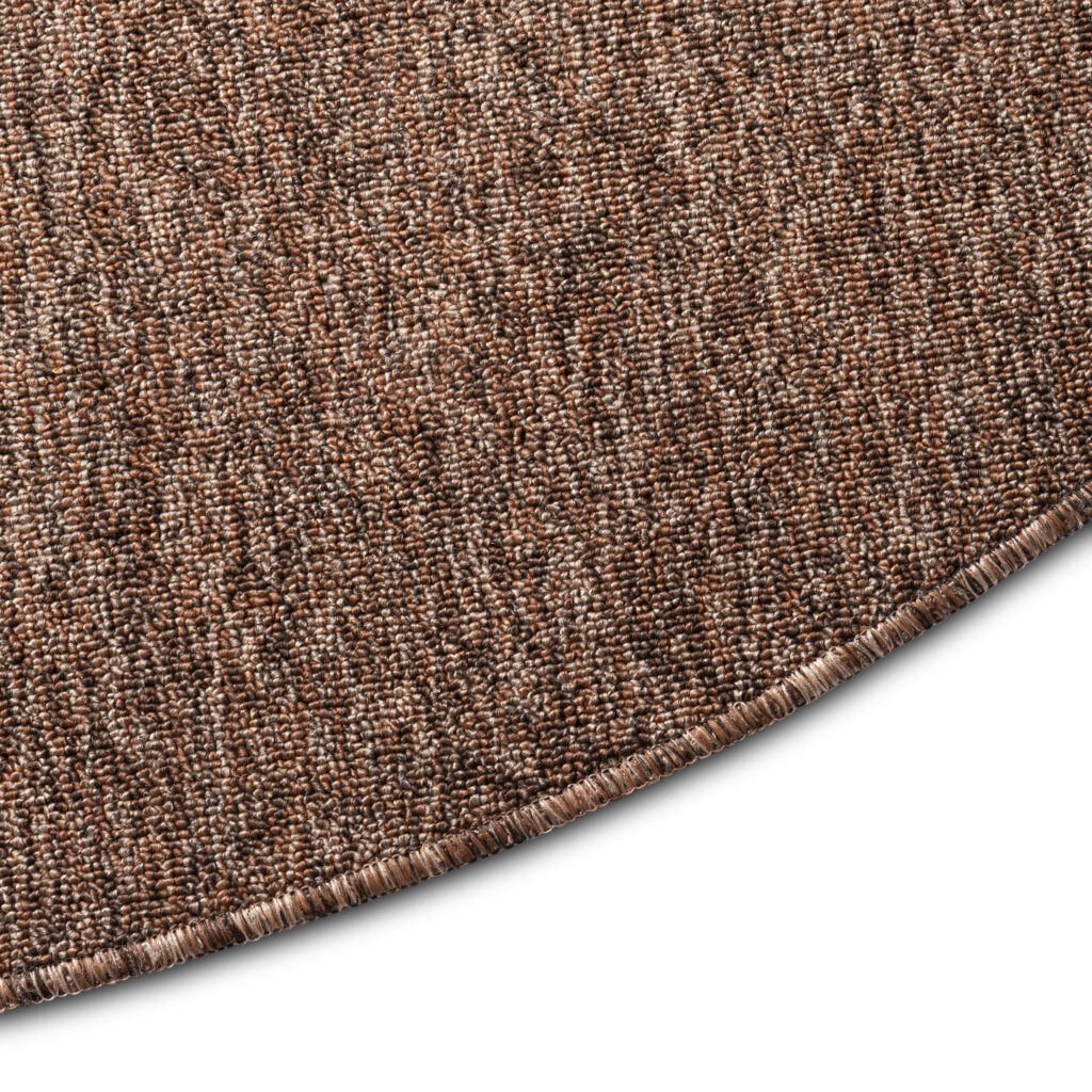 Tapis Nizza Rond Brun Mélange Antidérapant