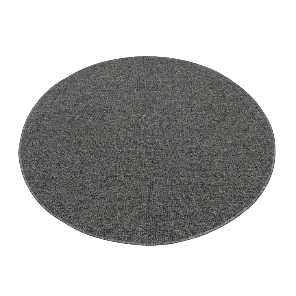 Tapis Nizza Rond Gris Moderne Antidérapant